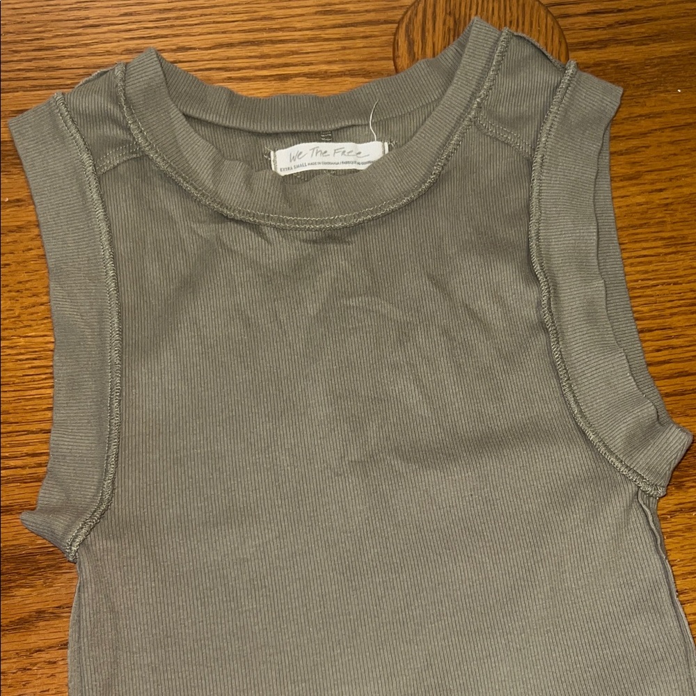 Free people size extra small olive green ribbed tank top